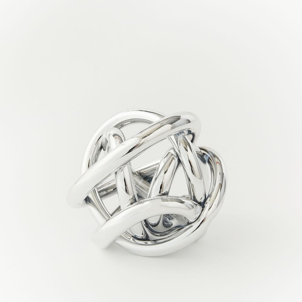 Metallic Glass Knot, Silver, Medium | West Elm (US)