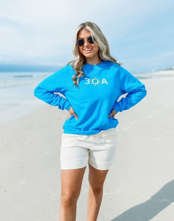 30A® Logo Crew Sweatshirt - Women - 30A Blue | 30A Gear