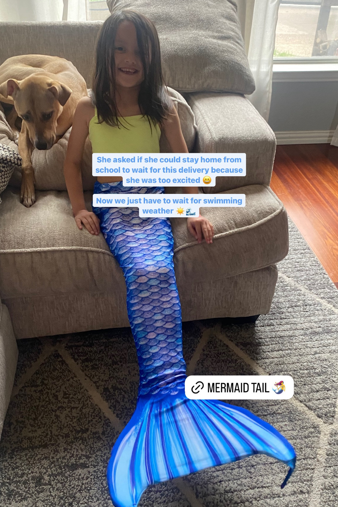 Summer fun! I got her the S/M and it’s a little big around the waist but other than that fits great! She is SO excited to use it this summer in the pool 🧜‍♀️ 

#LTKfamily