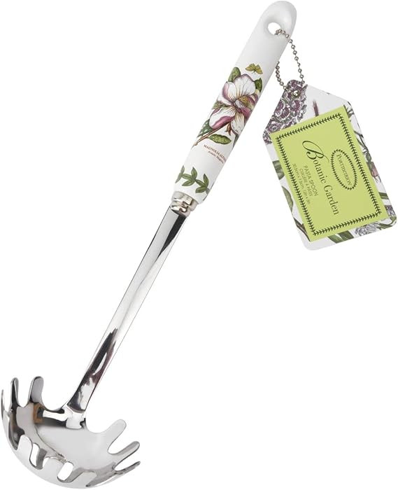 Portmeirion Botanic Garden 12" Pasta Server, Magnolia Motif - Porcelain Handle & Stainless Steel,... | Amazon (US)