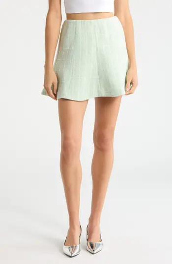 Kiona Metallic Tweed Miniskirt | Nordstrom