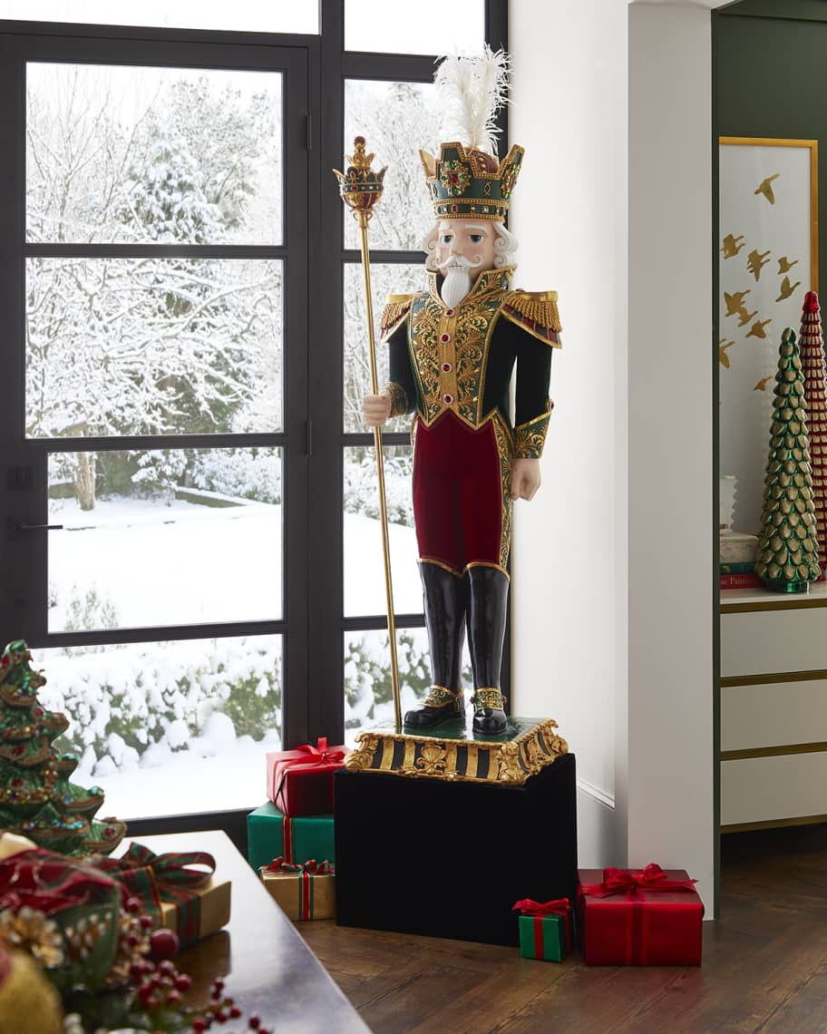 Mark Roberts 84" Nutcracker w/ Velvet Platform Base | Neiman Marcus