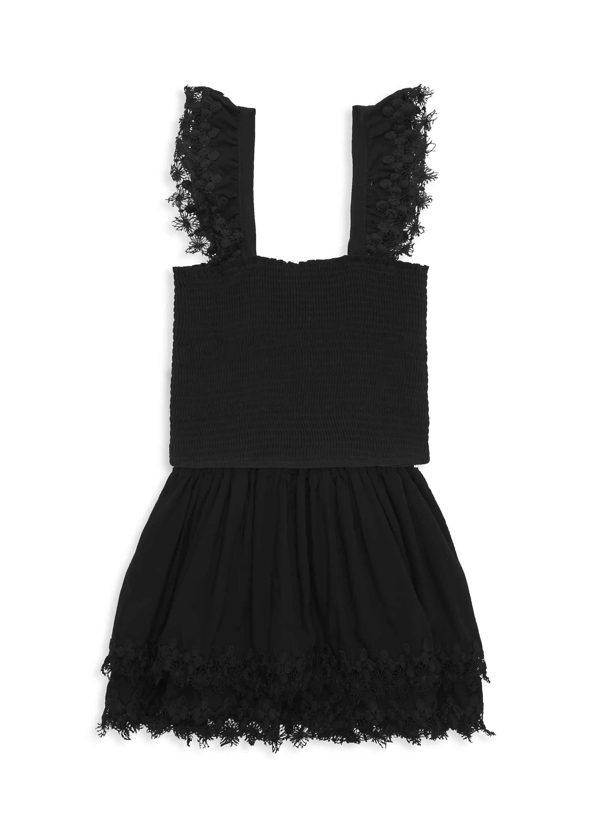 Little Girl's & Girl's Mariel Wavy Stripe Crop Top & Skirt Set | Saks Fifth Avenue