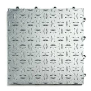 12 in. x 12 in. Diamond Alloy Modular Tile Garage Flooring (24-Pack) | The Home Depot