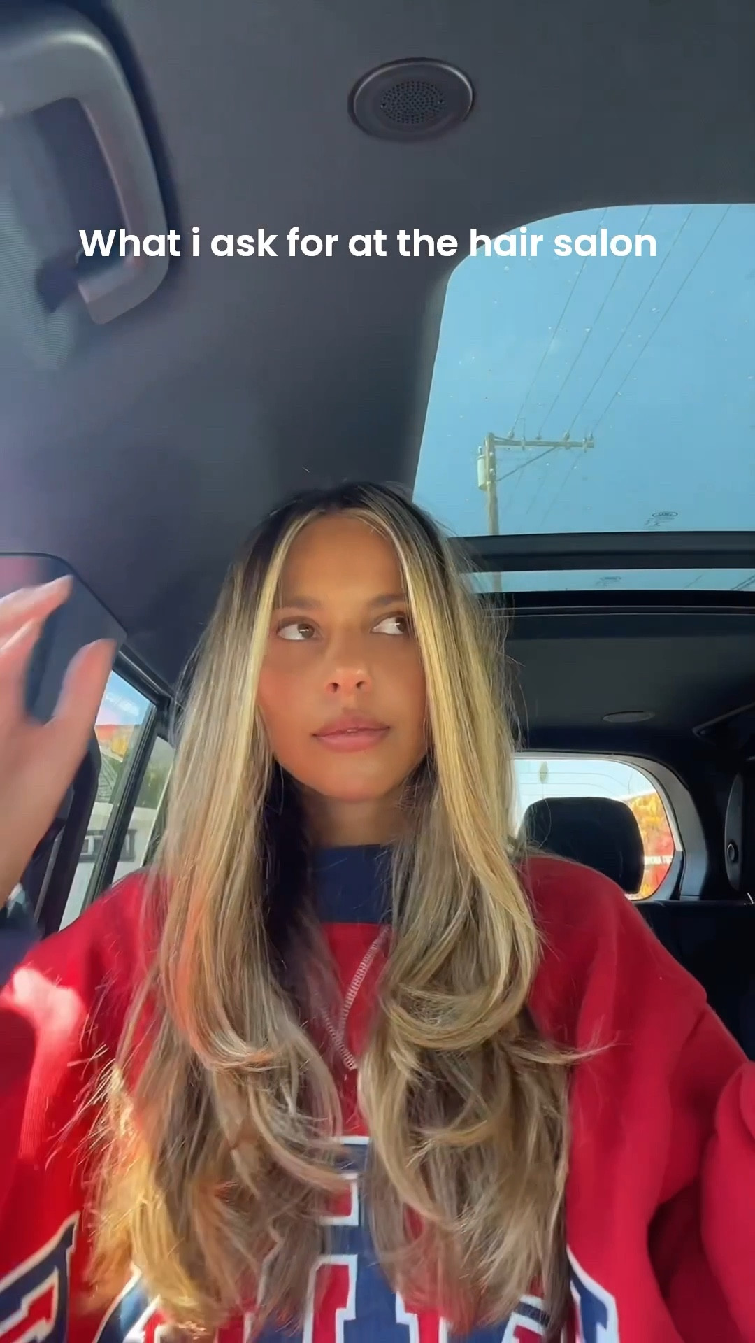 Where I go and what u ask for when I get my hair done! 

Hair details:
I see Katie at Stotts Atelier in Newport Beach Ca 
 + partial highlight to keep some dimension 
+ root tap helps it grow out more seamlessly 
+ tone with warm tones only! No cool 
+ layers starting a little bit under my chin!

Wearing L/XL in Parke sweatshirt 
