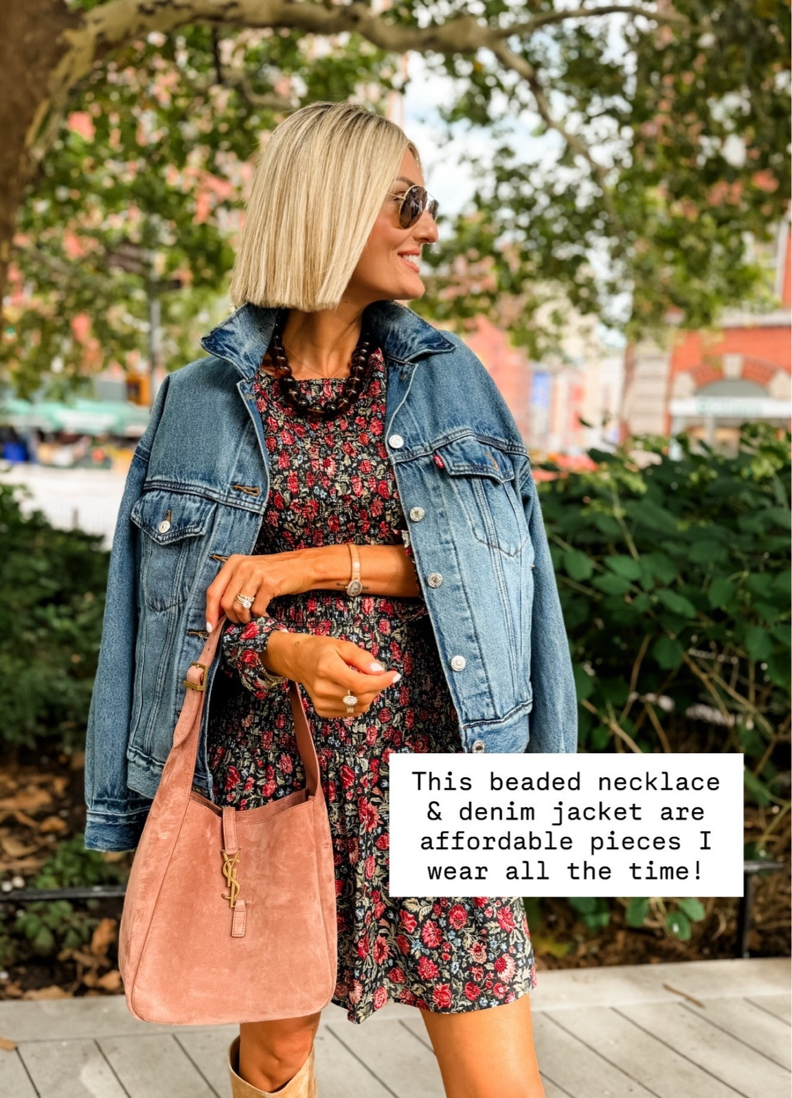 I have been wearing this brown beaded necklace on repeat - it’s the perfect fall accessory! An a denim jacket is something you will have for years! Wearing S!

Loverly Grey, denim jacket, fall accessories, hill house dress, fall outfit, bauble bar necklace, brown necklace

#LTKSeasonal