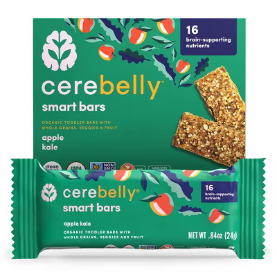 Cerebelly Organic Apple Kale Smart Snack Bars - 4.2oz/5pk | Target