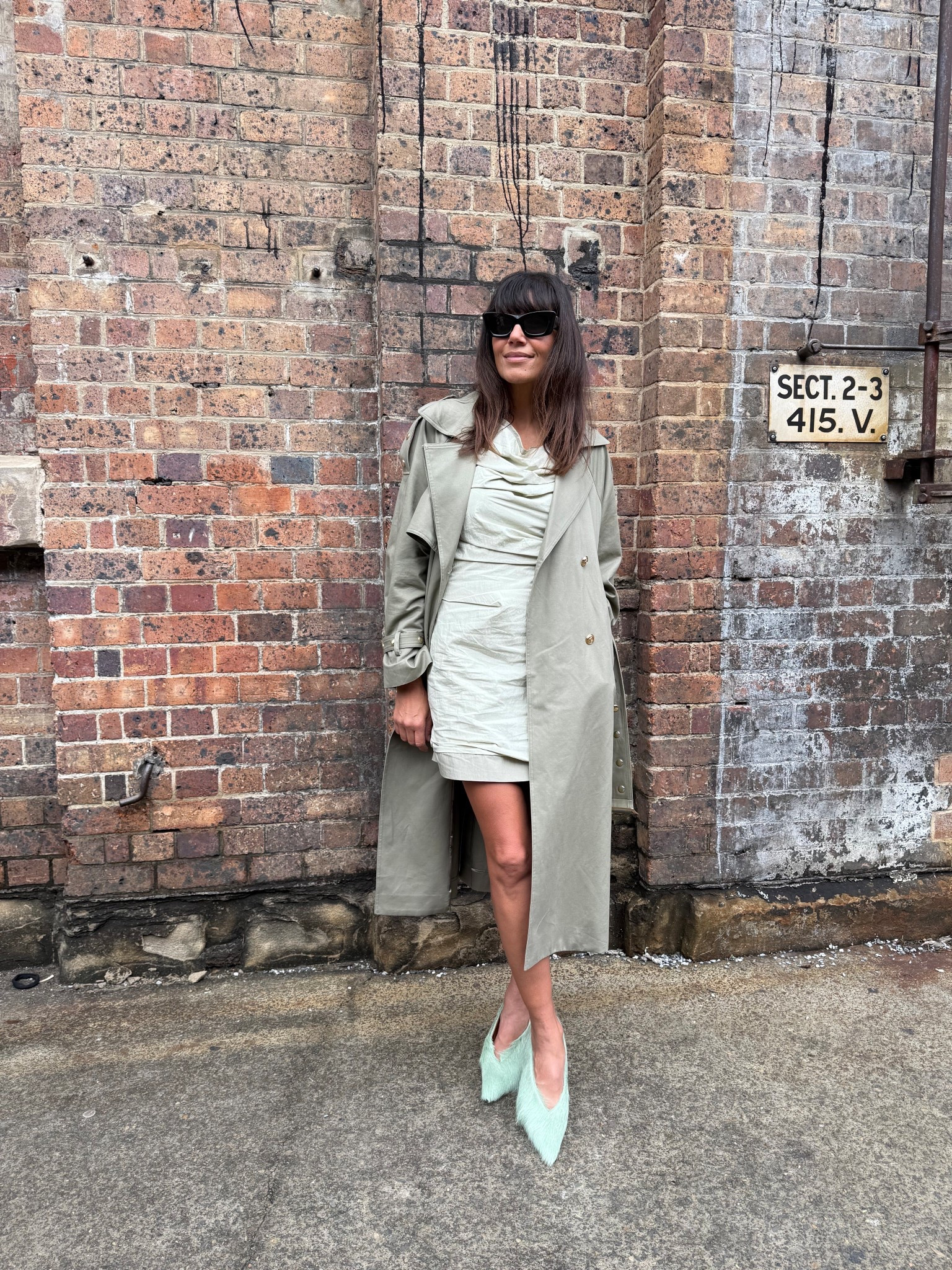 Sage green. I’m here for it. Playing with silhouette like a mini with a long trench for a chic workwear look. 

#LTKworkwear #LTKstyletip #LTKaustralia