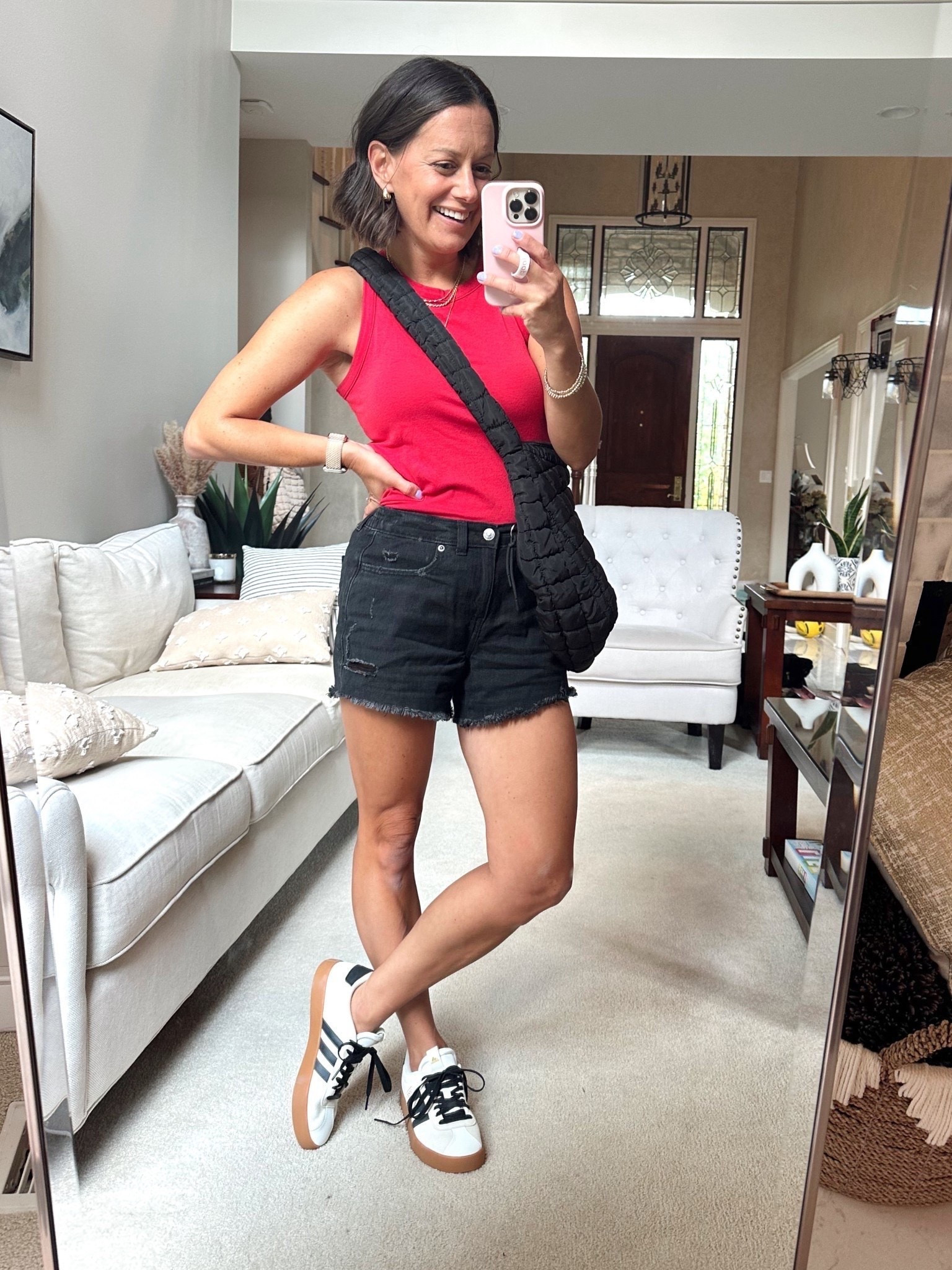 40% off Aerie Jean shorts! Elastic waist! Run true to size.

#LTKootd #LTKOver40 #LTKmomlife