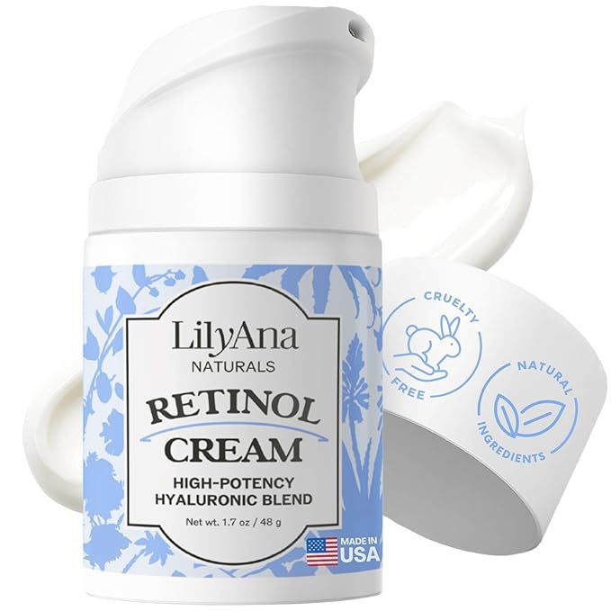 LilyAna Naturals Retinol Cream - Made in USA, Anti Aging Moisturizer for Face and Neck,Wrinkle, R... | Amazon (US)