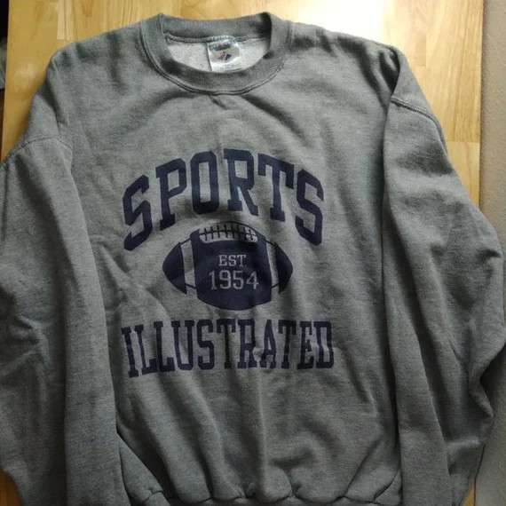 Vintage 90s Sports Illustrated Football Crewneck Sweatshirt - Etsy | Etsy (US)