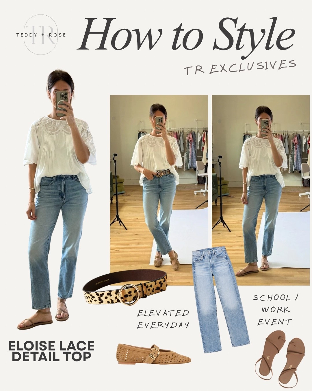 Our Eloise Lace Detail Top is our version of the white top everyone needs! See how we styled it ✨

#LTKootd #LTKgrwm #LTKspringtrends