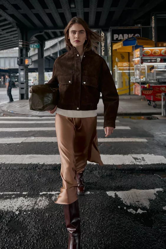 SATIN MIDI SKIRT | Zara US