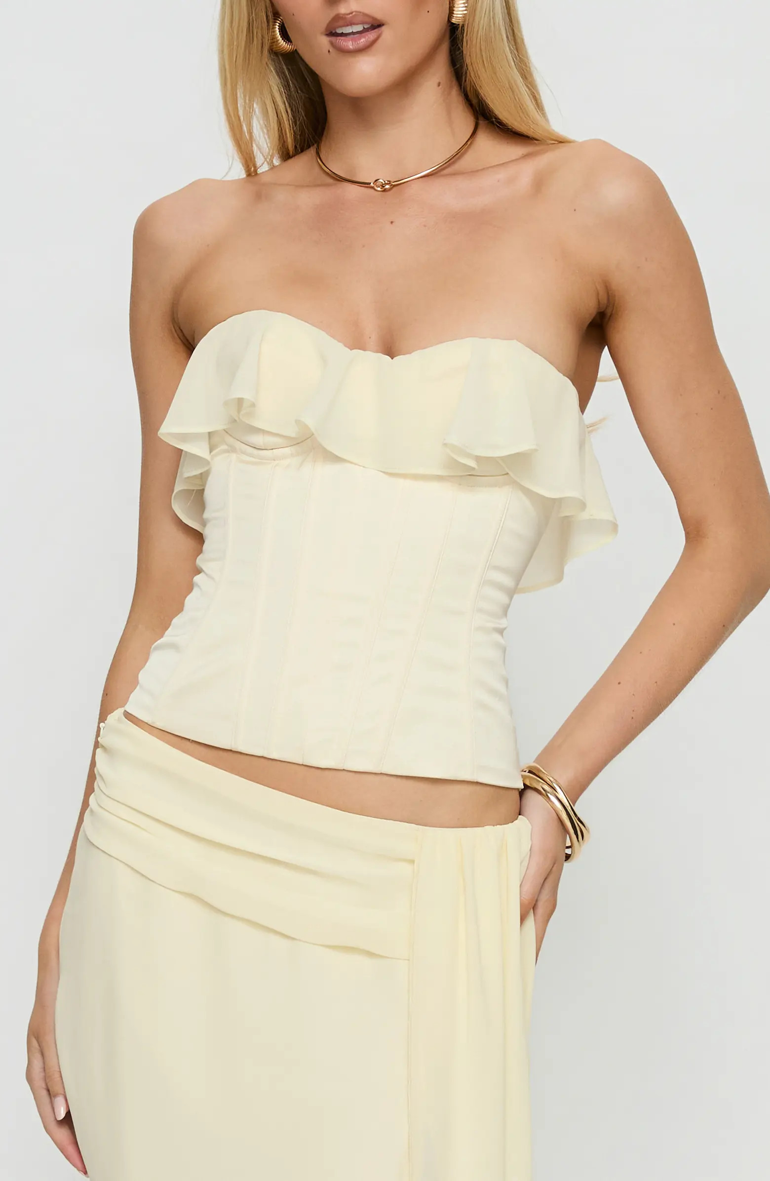 Holliann Ruffle Strapless Top | Nordstrom