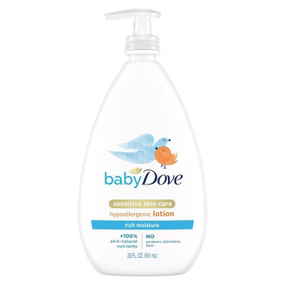 Baby Dove Rich Moisture Sensitive Skin Scented Hypoallergenic Lotion - 20 fl oz | Target