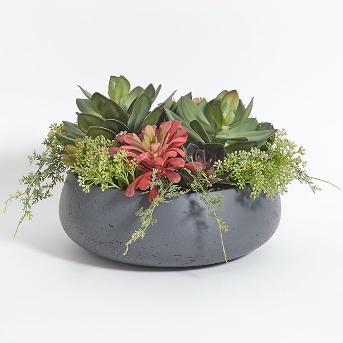 Faux Succulent Arrangement, Premium Artificial Indoor Plant Enhances Interior Design, Display on ... | Amazon (US)