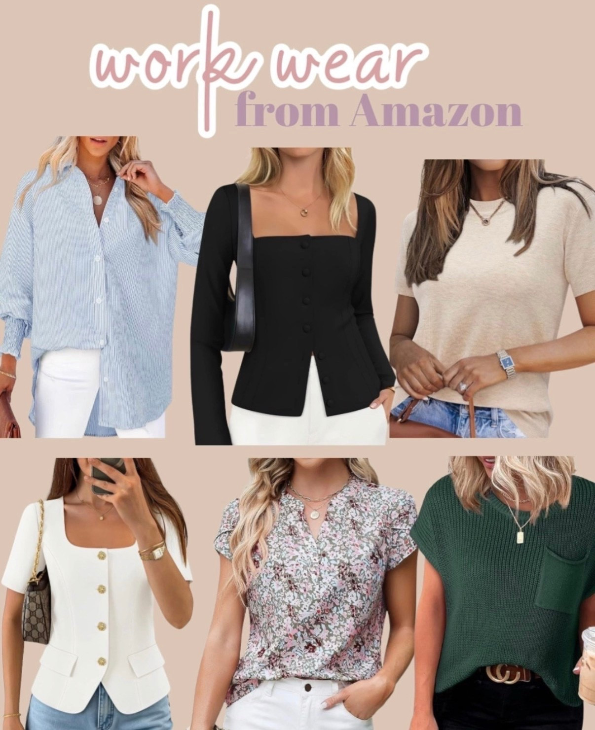 Workwear OOTD ideas from Amazon! 
Business casual, office wear, spring work outfits for the office
| teacher | spring workwear | | amazon prime | amazon teacher outfits| teacher fashion | teacher style | kindergarten teacher | student teacher spring fashion | spring fashion amazon | amazon fashion | amazon style | amazon favorites | best of amazon prime | best of amazon | amazon best sellers | amazon dress | dresses | amazon dresses | work wear | workwear |  blouse | amazon blouse | amazon work wear | dress pants | work pants | skirt | long skirt | work skirt | 
#amazon #amazonprime #teacher #teacheroutfits #backtoschool

#LTKootd #LTKWorkwear #LTKSeasonal
