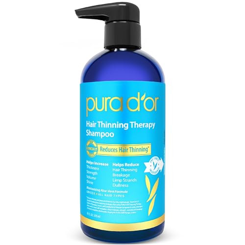 PURA D'OR 16 Oz Hair Thinning Therapy Biotin Shampoo - ORIGINAL Scent - CLINICALLY TESTED Effective Results, Herbal DHT Blocker Hair Thickening Products For Women & Men, Color Safe Routine Shampoo | Amazon (US)