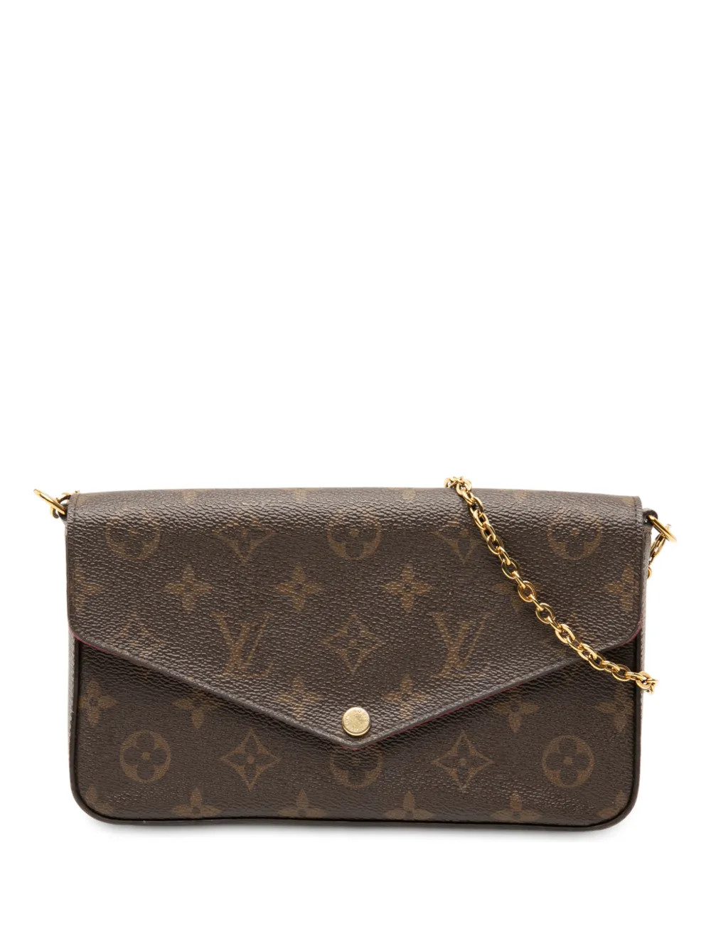 Louis Vuitton Pre-Owned 2020 Monogram Pochette Felicie crossbody bag - Brown | Farfetch Global