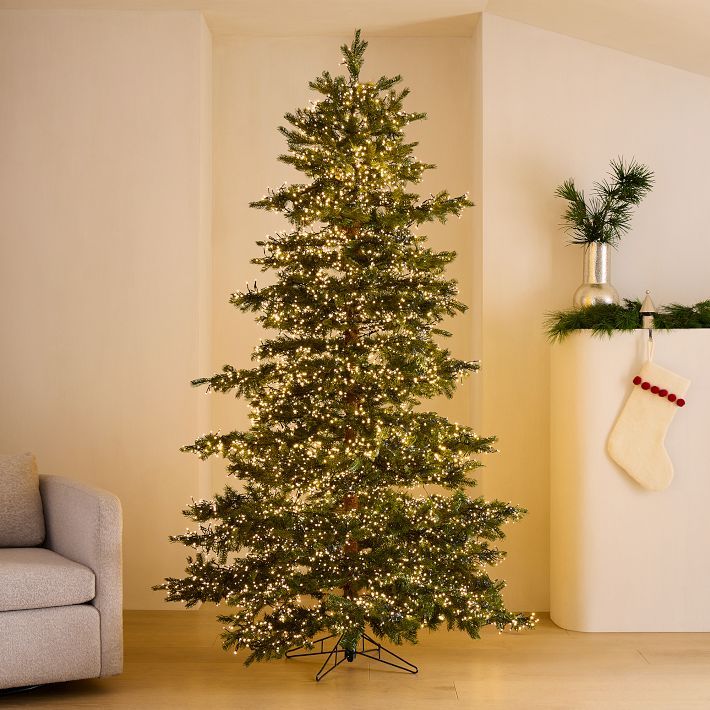 Pre-Lit Faux Monaco Pine Green Christmas Tree | West Elm (US)
