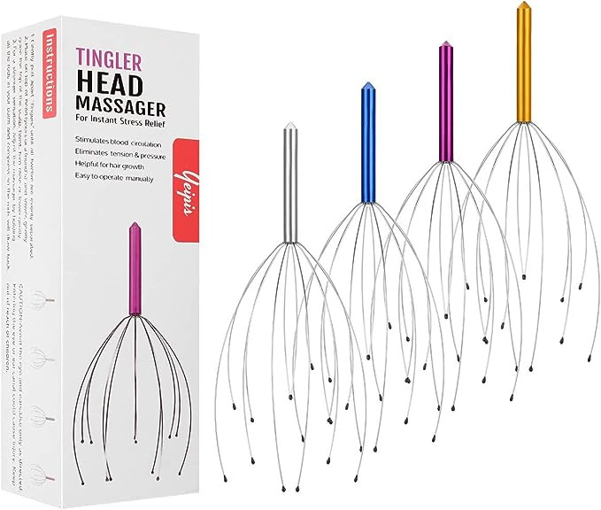 4 Pack Scalp Massagers, Handheld Head Massage Tingler, Scratcher for Deep Relaxation, Hair Stimul... | Amazon (US)