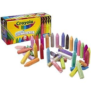Crayola CYO512064 Washable Sidewalk Chalk, 64 Count - Assorted | Amazon (US)