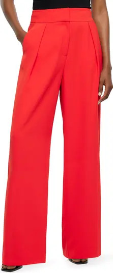 River Island Pleated Wide Leg Trousers | Nordstrom | Nordstrom
