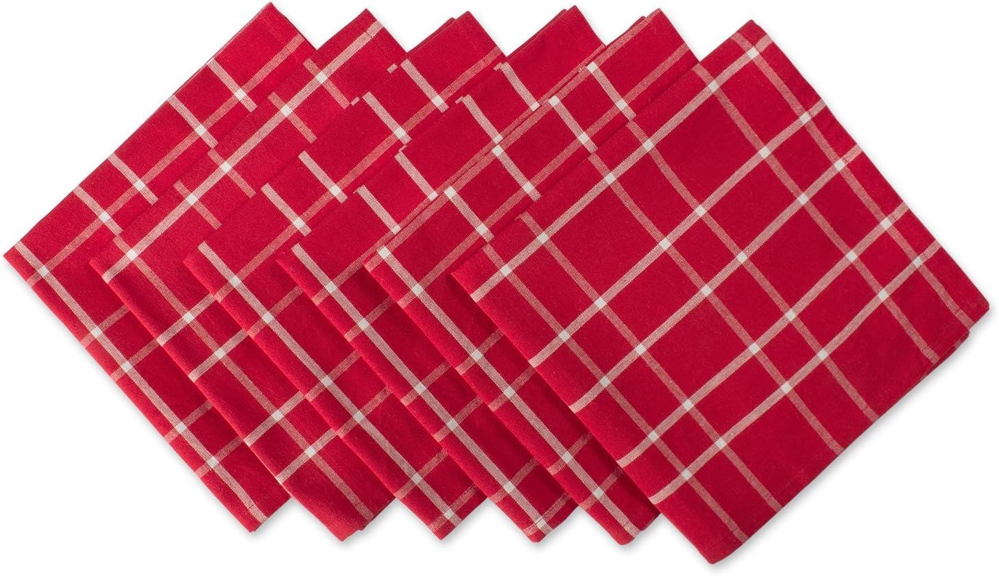 Amazon.com: DII Holiday Dining Table Linen Collection Holly Berry Plaid, Christmas Napkin Set, 20... | Amazon (US)