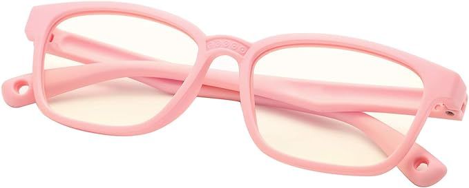 DeBuff Kids Blue Light Blocking Glasses Square Nerd Soft Eyeglasses Frame, UV400 Protection | Amazon (US)