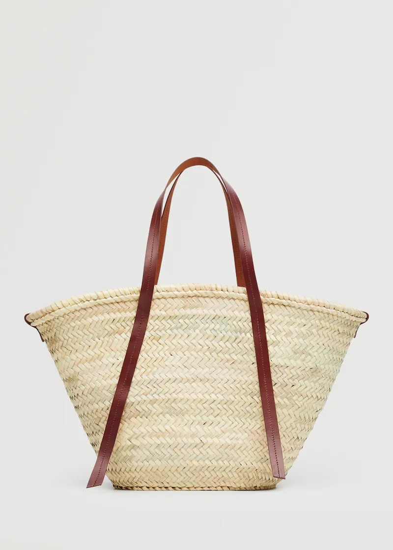 Raffia tote bag | MANGO (US)