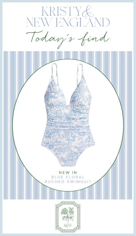Great blue and white print in this ruched swimsuit. I have this suit in other prints and it looks so good on. 

#LTKsalealert #LTKover40 #LTKswim