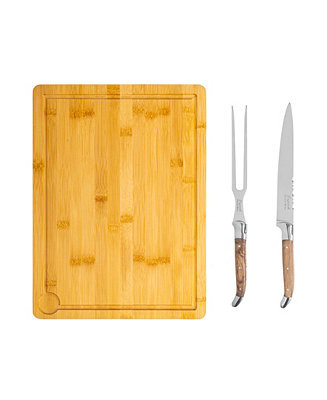French Home Laguiole 2 Piece Carving with Wood Cutting Board - Macy's | Macy's