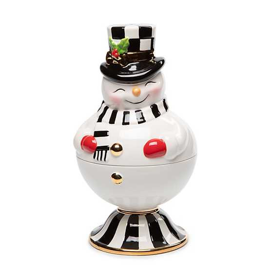 Nostalgia Snowman Lidded Dish | MacKenzie-Childs