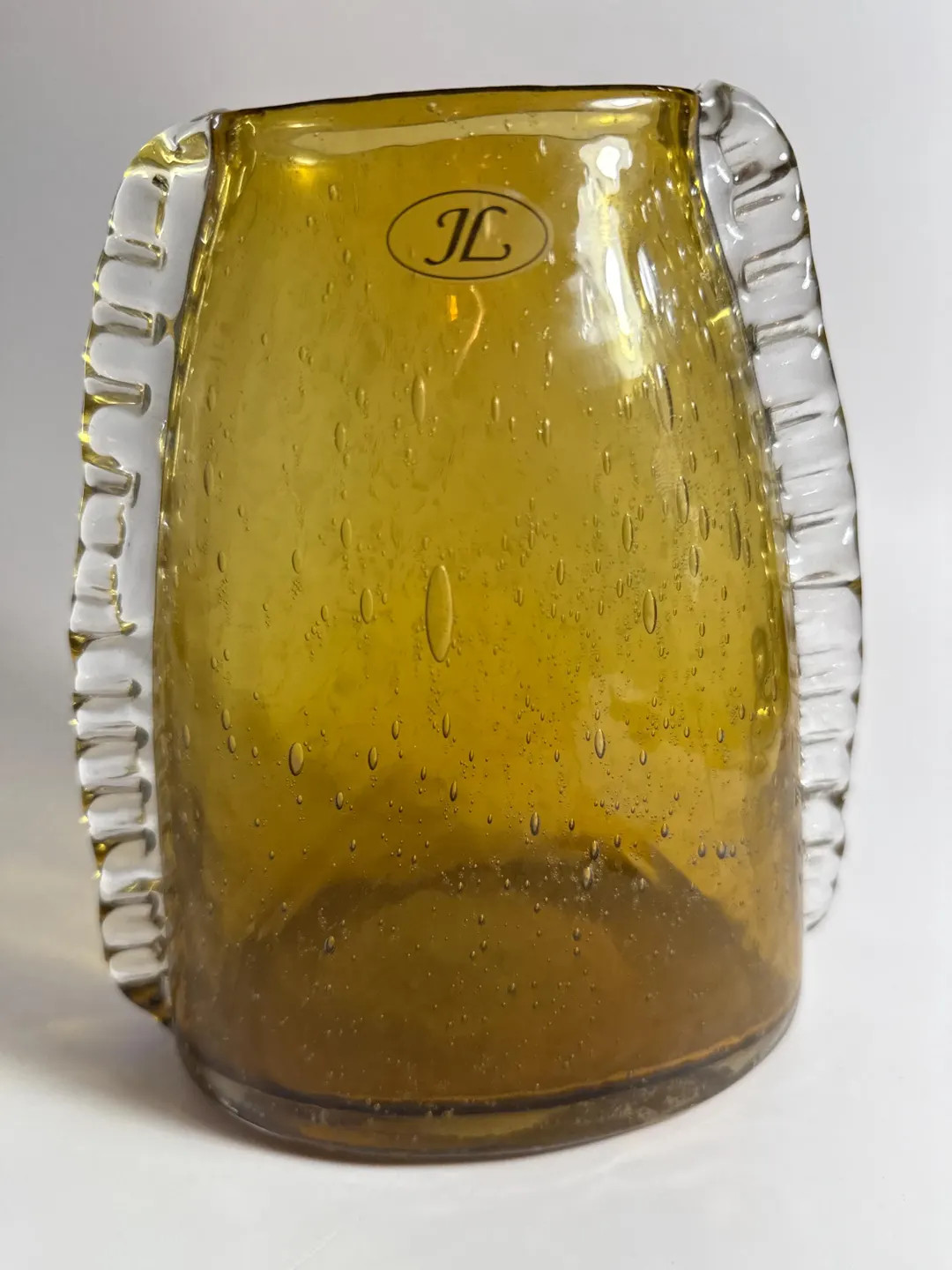 Amber Bullicante Art Glass Vase: Ribbed Murano-style, Mid-century Modern - Etsy | Etsy (US)