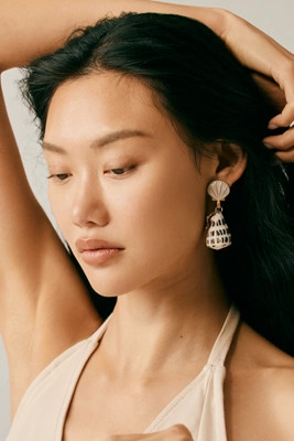 Speckled Shell Drop Earrings | Anthropologie (US)