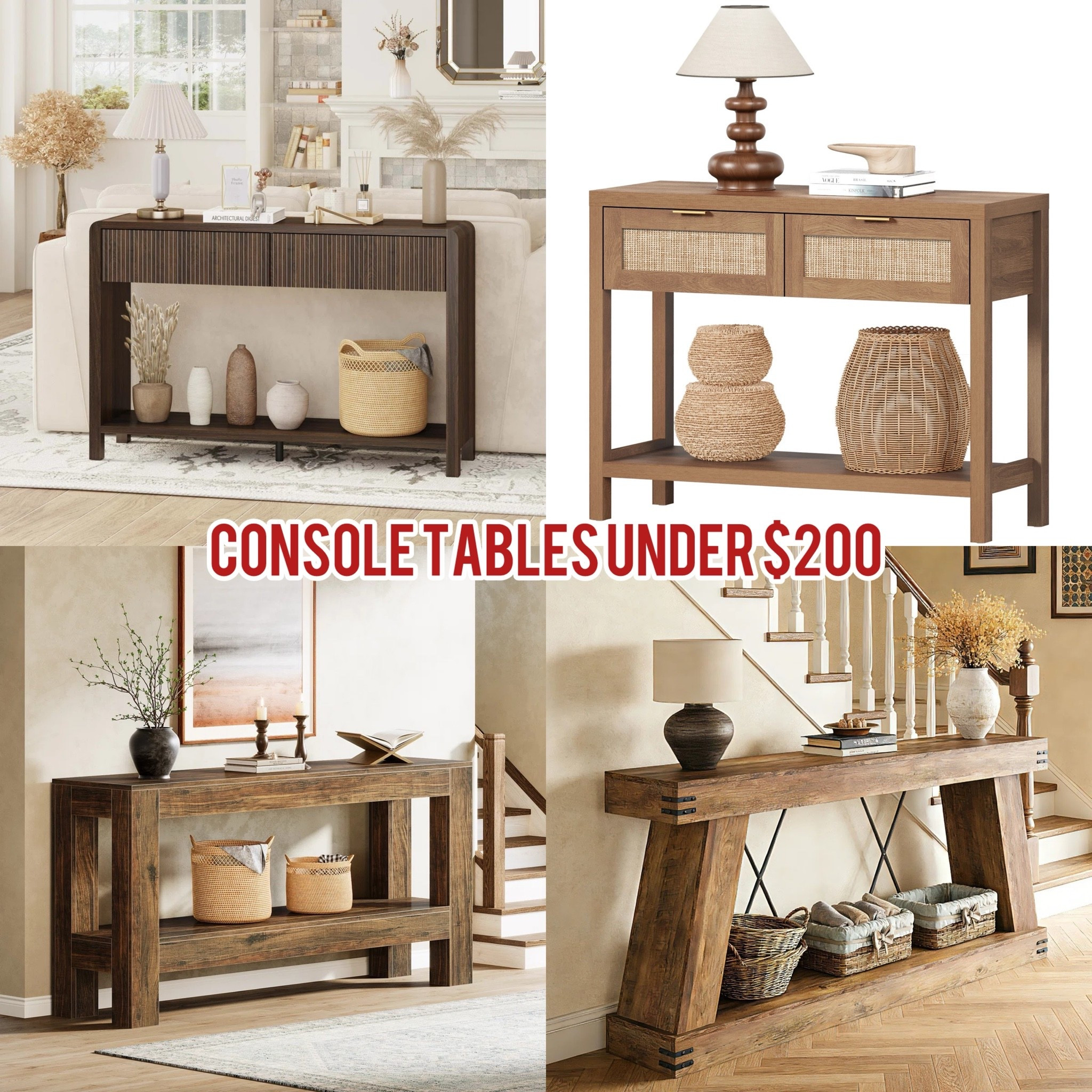 Console tables under $200! @Wayfair 

#consoletables
#homedecor
#livingroomdecor
#salealert

#LTKSaleAlert #LTKHome