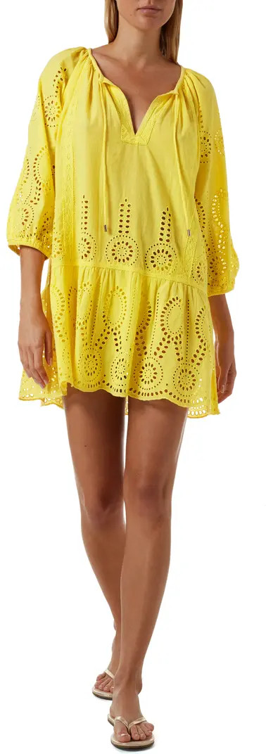 Ashley Eyelet Detail Cotton Cover-Up Tunic | Nordstrom