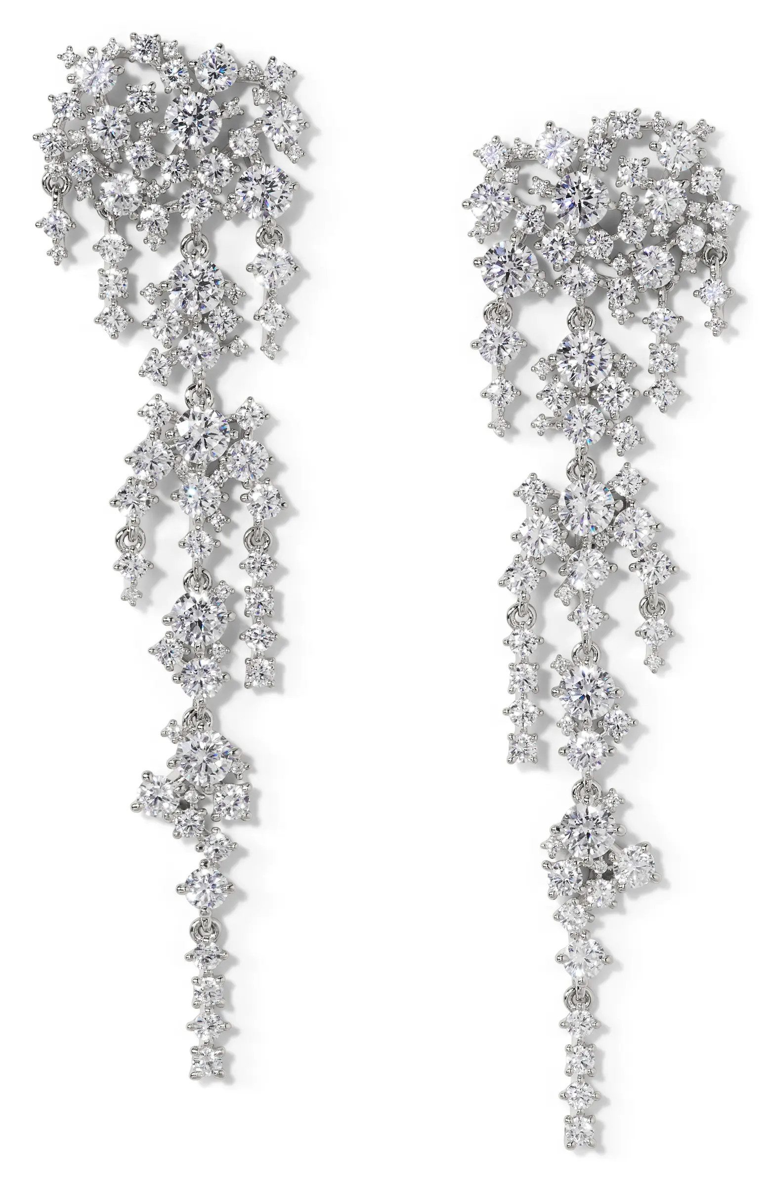 Starlight Cluster Cubic Zirconia Chandelier Earrings | Nordstrom