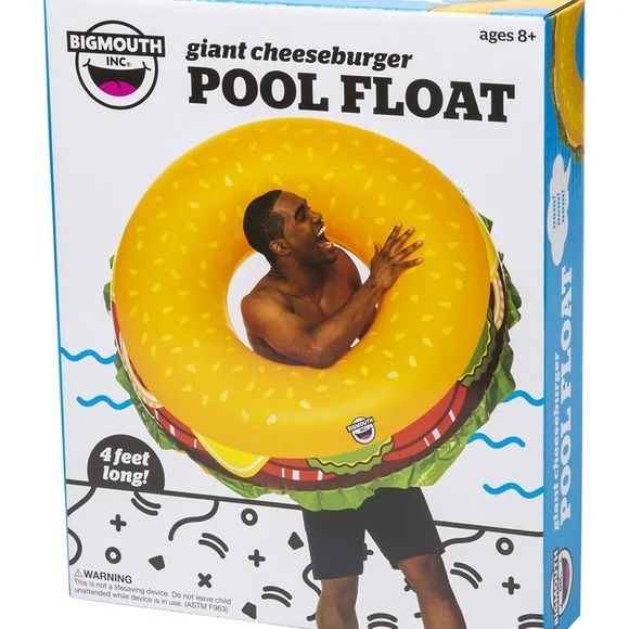 BigMouth Giant Cheeseburger Pool Float ages 8+ | Walmart (US)