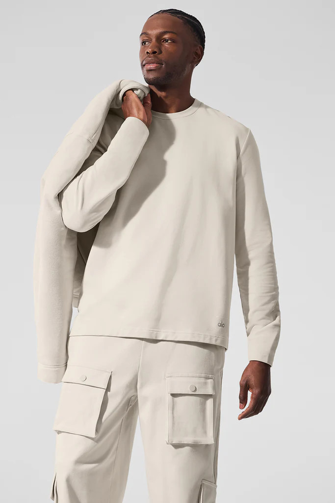 Double Take Long Sleeve Crew - Bone | Alo Yoga (US)