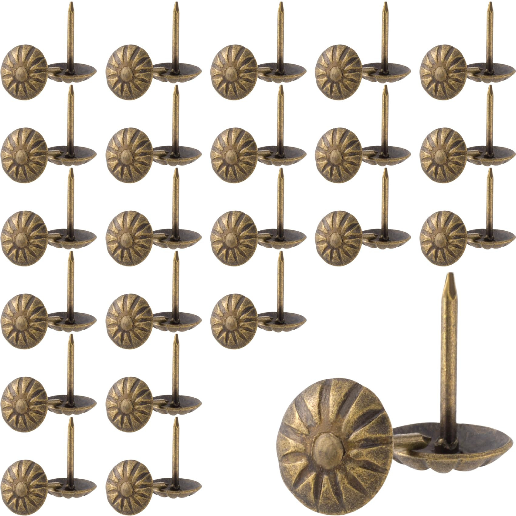 100pcs Metal Thumb Tacks, Heavy Duty Round Head Push Pins, Upholstery Tacks for Fixing Photos Not... | Amazon (US)