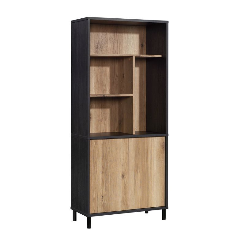 69" Acadia Way 5 Shelf Tall Bookcase with Doors Raven Oak - Sauder | Target