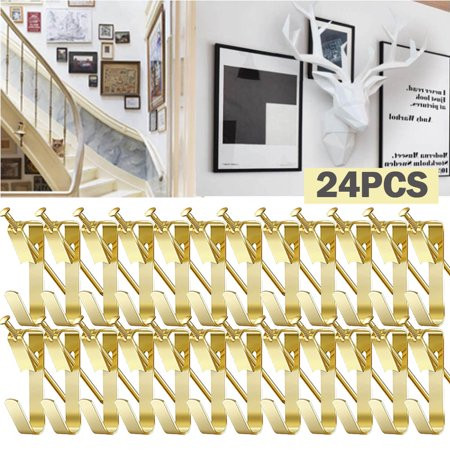 Picture Hangers (24 Pcs-30lbs) Heavy Duty Picture Hooks with Nails Professional Picture Hanging Kit  | Walmart (US)