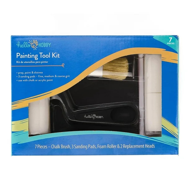 Hello Hobby Painting Tool Kit for Chalk Acrylic Paint, 7 Pcs, #40552 | Walmart (US)