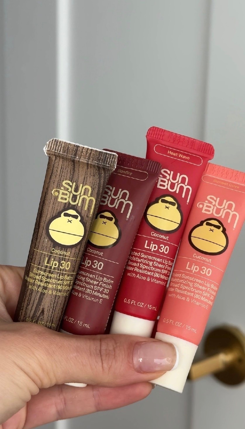  #AD all time favorite tinted SPF 30 lip balms by @sunbum! They are new and can be found in-store and online @target (Heat Wave is available online only) 😍😍 #sunbumpartner #targetpartner #target