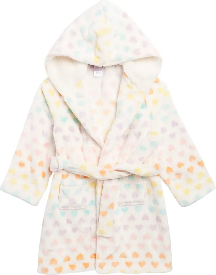 Kids' Print Fleece Hooded Robe | Nordstrom