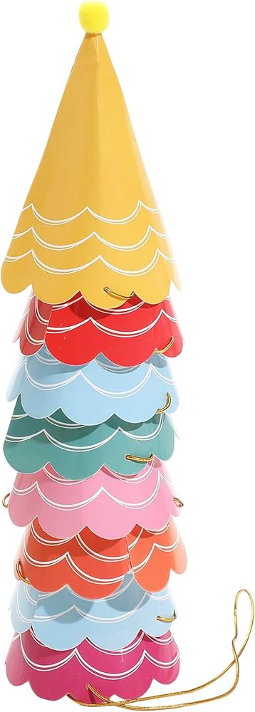 Packed Party 8-Count Multicolor Mini Party Hat Set With Pom Poms | Amazon (US)