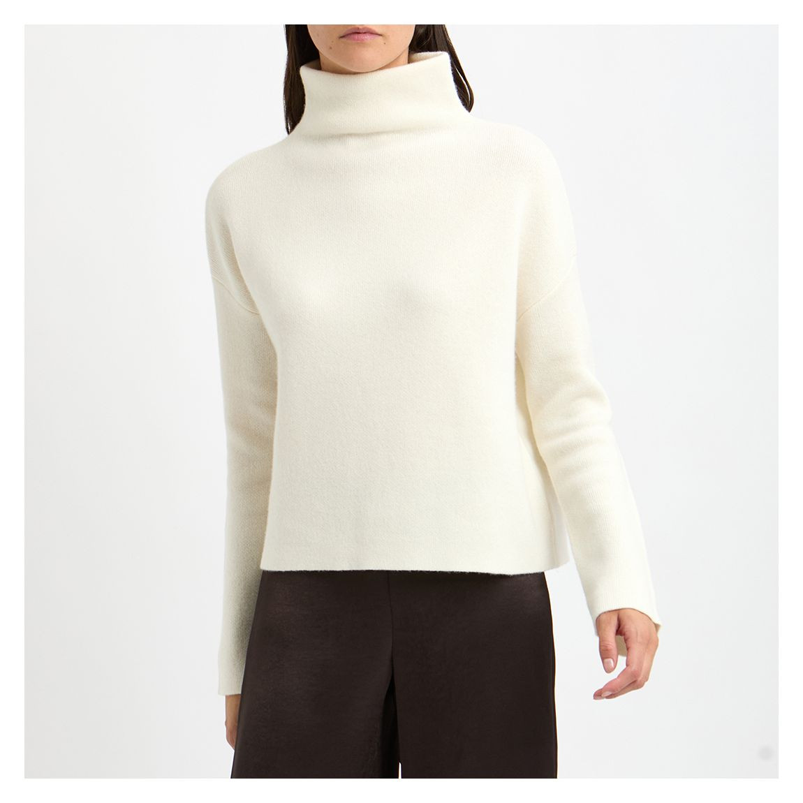 N°· Eleven Cream Cashmere Blend Crop Funnel Jumper - BrandAlley | BrandAlley