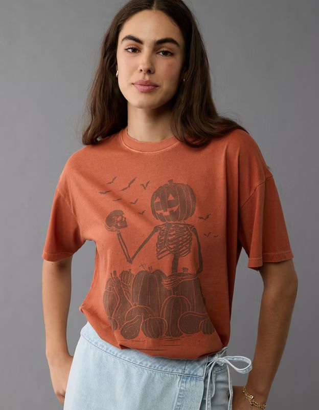 AE Oversized Halloween Graphic T-Shirt | American Eagle Outfitters (US & CA)