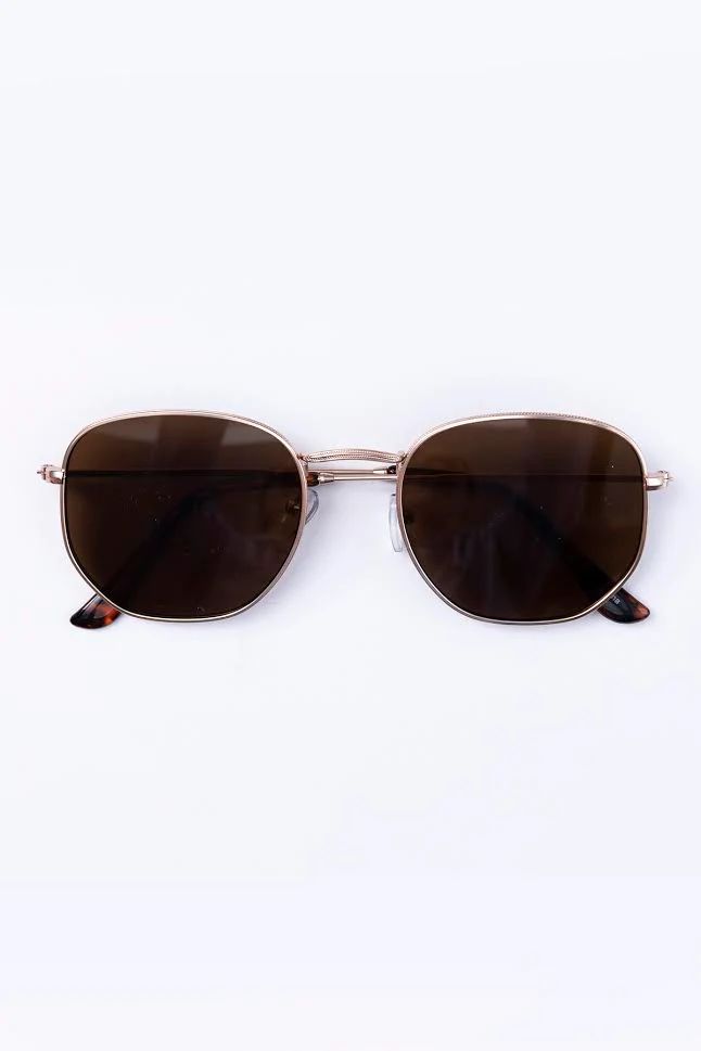 Happiness On A Highway Brown Sunglasses | The Pink Lily Boutique